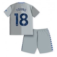 Dres Everton Ashley Young #18 Tretina pre deti 2023-24 Krátky Rukáv (+ trenírky)